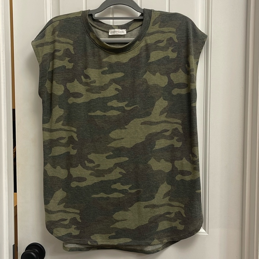 Camo print top